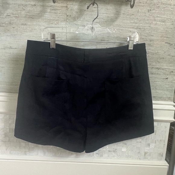 NWT new 32 Anthropologie Maeve ettie shorts pitched linen navy blue - Picture 9 of 17
